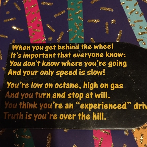🎈🎉“Over The Hill Driver” Humor 😂🤣😁Birthday gift 🎁 🎉🥳 - Picture 4 of 4